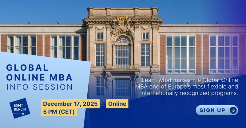 Global Online MBA Info Session - ESMT