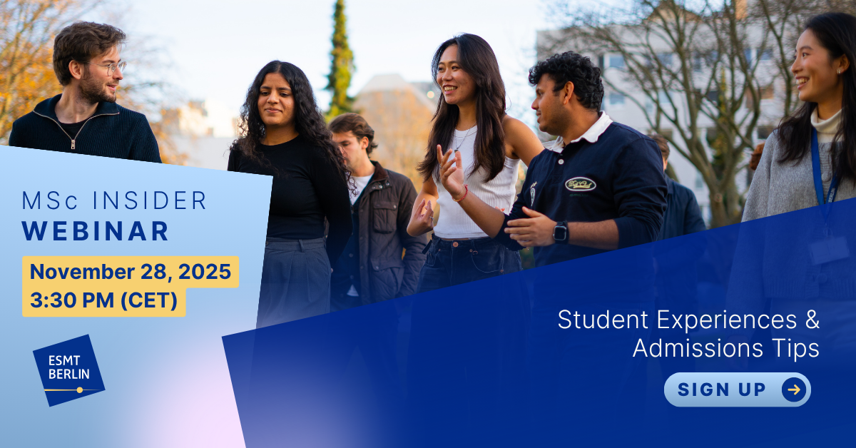 ESMT MSc Insider: Student Experiences & Admissions Tips - ESMT